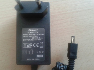 Adaptor / Incarcator FOXLINK FA-1201600ST 12V - 1.6A foto