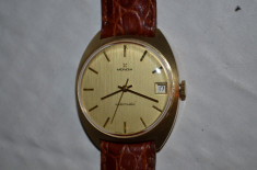 CEAS - AUR MASIV 18K - RAR - MONDIA - ZENITH - CAL. 2572 PC - Model C-SHAPE - Automatic - Swiss - Anii 70 - Stare NOS ! foto