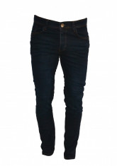 Blugi conici tip ZARA MAN - Bleumarin cu semitur - Model slim fit - CONIC - Masuri: 30, 31, 32 - NOU foto