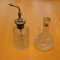 Lot 2 sticle vechi de parfum,una cu pompa metalica,ce se amorseaza in sticla