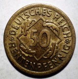 C.248 GERMANIA WEIMAR 50 RENTENPFENNIG 1924 A XF RARA, Europa, Bronz-Aluminiu