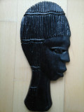 cap africanca - sculptura veche in abanos