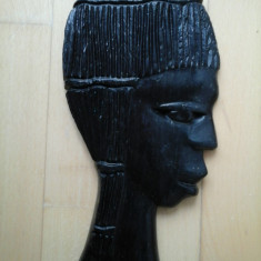 cap africanca - sculptura veche in abanos