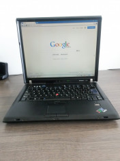 Laptop IBM Lenovo ThinkPad R60 Intel Core Duo 1.83 GHz 60GB HDD, 1GB RAM foto