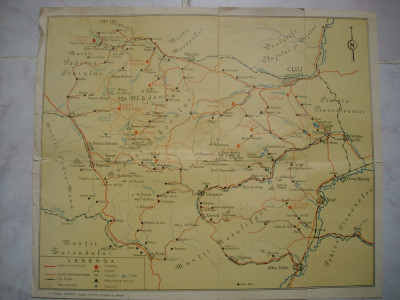 Harta Muntii Zarandului *anii&amp;#039;60 foto