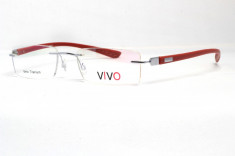 Ochelari Vedere VIVO unisex. Rama Beta Titanium Capse. Culoare rosu cu argintiu (COD 1050 C40 ) foto