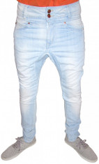 BLUGI CONICI CU TUR LASAT &amp;quot;H&amp;amp;amp;M&amp;quot; - SKINNY / SLIM - ( MARIME: 27 ) - TALIE = 78 CM / LUNGIME TOTALA = 107 CM foto