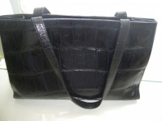 Geanta vintage ,neagra made in Italy,piele naturala. foto