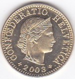 Moneda Elvetia 5 Rappen 2003 - KM#26c BU - necirculata ( luciu frumos ), Europa