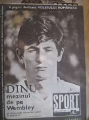 Revistra Sport - februarie 1969 / Cornel Dinu (Dinamo Bucuresti) / mezinul de pa Wembley foto
