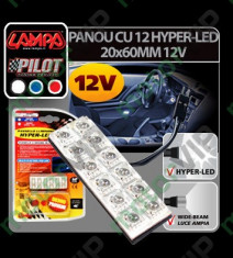 Panou cu 12 Hyper-Led 20x60 mm 12V foto