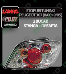 Stopuri tuning Peugeot 307 (8/00&amp;gt;9/05) - Cromate foto