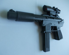 Pistol airsoft din plastic dur tip comando foto