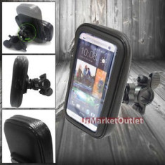 Suport impermeabil waterproof bicicleta sau motocicleta HTC ONE 2 M8 + folie protectie ecran + expediere gratuita foto
