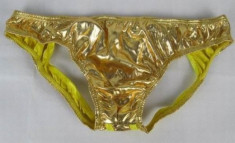 Sexy Chilot Chiloti LLL 1016 Underwear Barbati Male Boxeri Originali Push Up Gold Auriu Open Tanga G-string! Livrare Gratuita ! foto