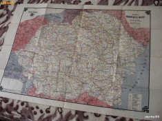HARTA ROMANIEI MARI - 1925 / FORMAT 97 * 65 CM foto