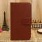 Toc piele flip husa deschidere laterala HTC ONE M8 + folie protectie ecran