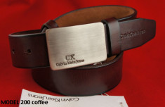 Curea CALVIN KLEIN cK coffee 2015, 100% PIELE, 100% ORIGINAL, cadoul ideal (Model_200c) foto