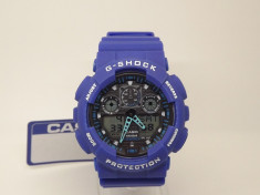 ceas sport CASIO G-SHOCK GA 100 blue foto