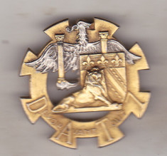 bnk ins Franta - Insigna regiment - artilerie - COMMANDEMENT DE DAT 7?RM foto