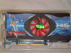 HIS AMD Radeon HD 6850 XFX 1Gb DDR5 , 256 BIt, F. putin folosita - Am fost in strainatate Stare perfecta - foto