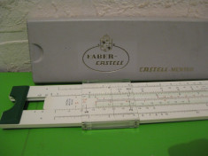 RIGLA de CALCUL originala FABER CASTELL MENTOR stare impecabila / Made in GERMANY foto