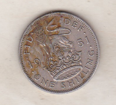 bnk mnd Marea Britanie Anglia 1 shilling 1951 foto