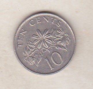 bnk mnd Singapore 10 centi 1993 foto