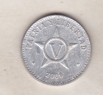 bnk mnd Cuba 5 centavos 2009 foto