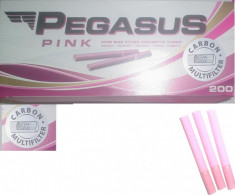 Tuburi tigari cu filtru carbon Pegasus PINK -TUBURI ROZ- pentru tutun/tigari foto