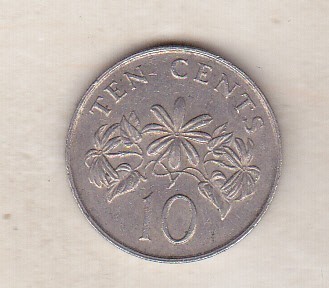 bnk mnd Singapore 10 centi 1986 foto