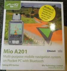 GPS Pocket PC Mitac Mio A201 - Aproape Nou - Pachet Complet, Incarcator Casa + Masina, Toc, Suport Masina foto