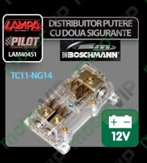 Distribuitor putere cu doua sigurante TC11-NG14 1buc foto