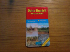 DELTA DUNARII - 1: 200000 -- Harta Turistica in lb. romana si engleza foto