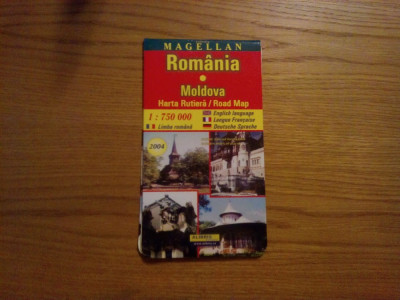 ROMANIA MOLDOVA - Harta Rutiera - 1:75000 - 2004 foto
