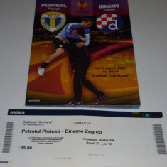 Program + bilet meci fotbal PETROLUL Ploiesti - DINAMO Zagreb 21.08.2014 Europa League