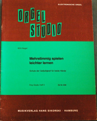 Partitura muzica / Manual pentru orga, ORGEL STUDIO, 45 de studii foto