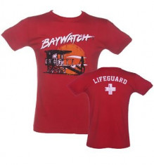 Tricou Baywatch Lifeguard Red Marimea M foto