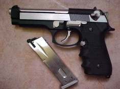 Pistol airsoft sr 92 dual tone - GBB - full metal cu recul foto