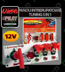 Panou intrerupatoare tuning 5 in 1 12V foto