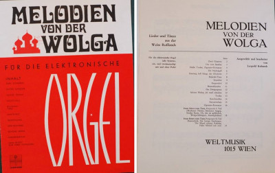 Partitura muzica pentru orga, Melodien von der Wolga, 17 piese foto