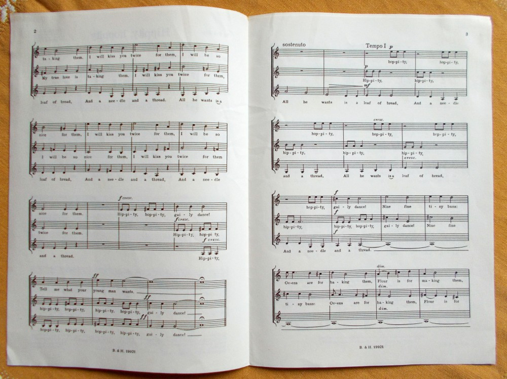 Partitura muzica cor de copii, pe 3 voci, piesa Hippity-Hoppity, Zoltan  Kodaly | Okazii.ro