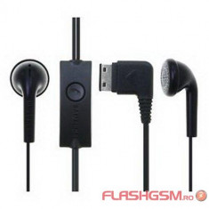 Handsfree (casti) Samsung AEP485MBE negru pentru Samsung F210, F330, F400, F480, F490, G600, G800, i200, i550, i560, i780, J150, J700, J800 foto