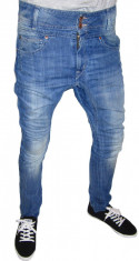 BLUGI CONICI CU TUR LASAT &amp;quot;H&amp;amp;amp;M&amp;quot; - MODEL DEOSEBIT - SKINNY / SLIM - ( MARIME: 27 - lucrati mai mari ) - TALIE = 85 CM / LUNGIME TOTALA = 111 CM foto