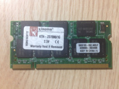 MEMORIE RAM LAPTOP, DDR1, Modul 1 Gb / 1024 Mb, PC 2700 / 333 Mhz, Kingston foto