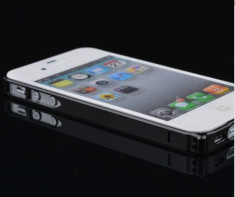 cel mai subtire bumper din aluminiu 0.07mm ** Apple Iphone 4 ,4s ** negru , black + folie ecran si laveta ** TRANSPORT GRATUIT POSTA RO * foto