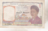 Bnk bn Indochina franceza 1 piastru 1949, Asia