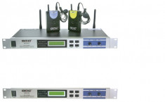 SET 2 MICROFOANE WIRELESS TIP LAVALIERA ULTRAPROFESIONALE UHF,SINTEZA DE FRECVENTA PLL,PESTE 150 METRI,SUNET HI FI. foto