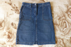 Fusta blugi Esprit Jeans; marime 36: 77 cm talie, 58.5 cm lungime; ca noua foto