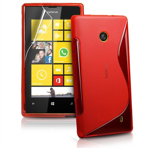 Husa Nokia Lumia 520 525 + stylus + casti, Rosu, Gel TPU | Okazii.ro